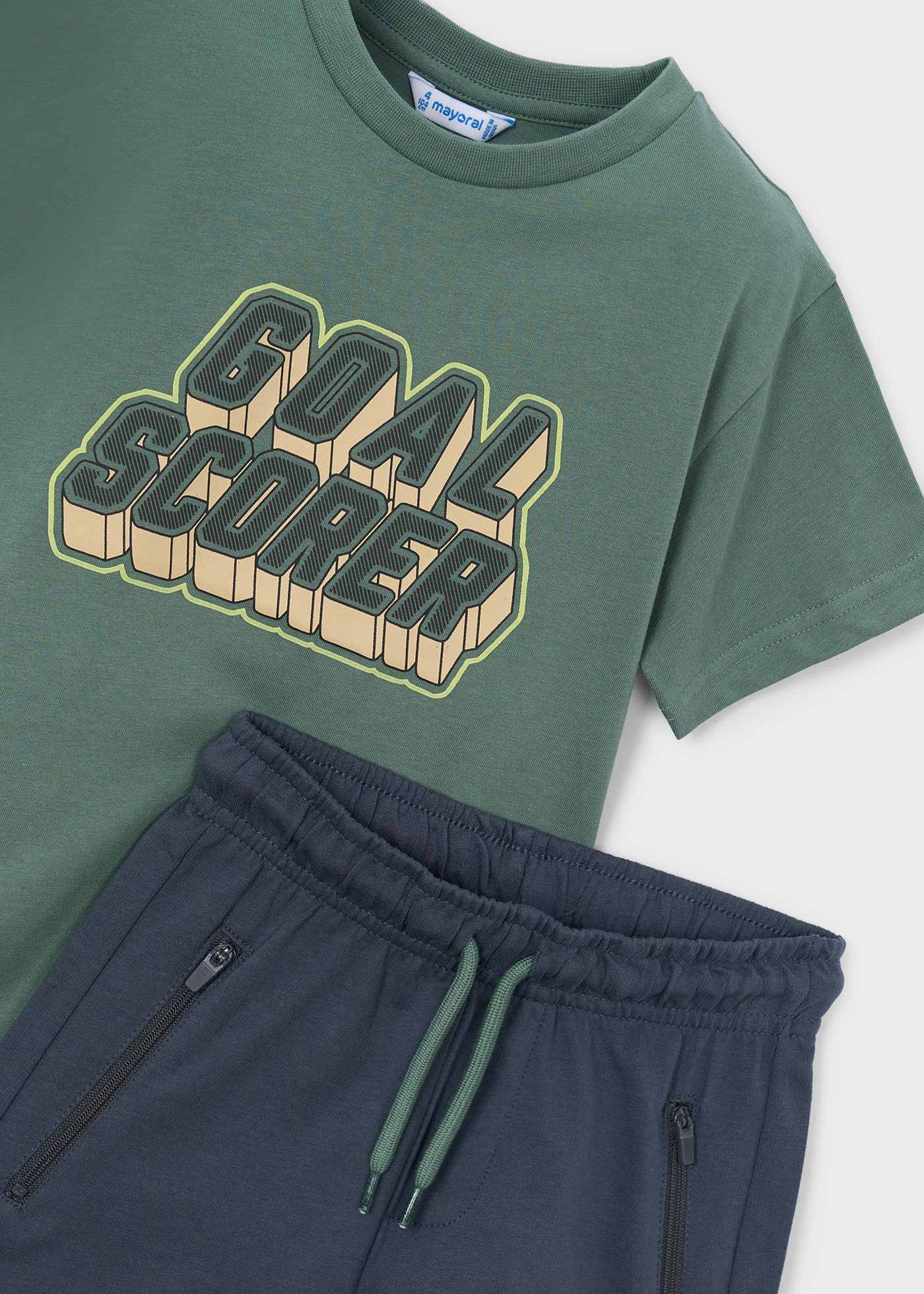 Conjunto pantalón y camiseta letras niño