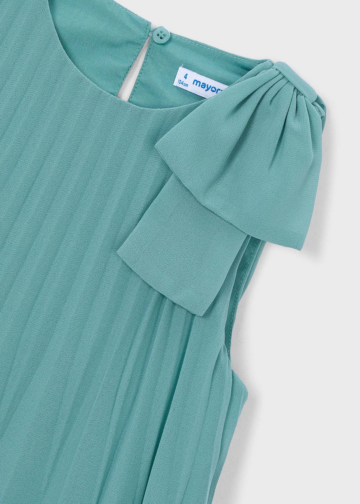 Vestido plisado lazo niña