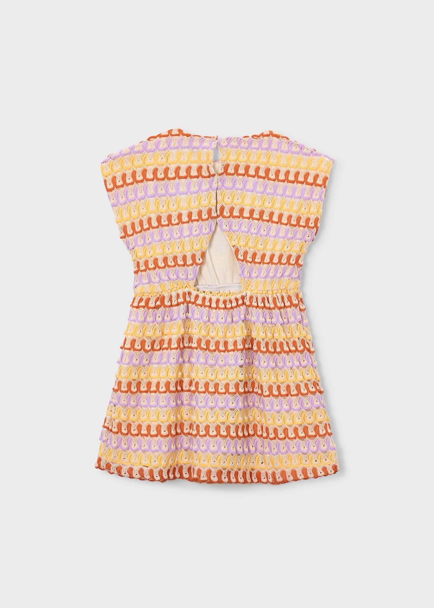 Vestido crochet multicolor niña