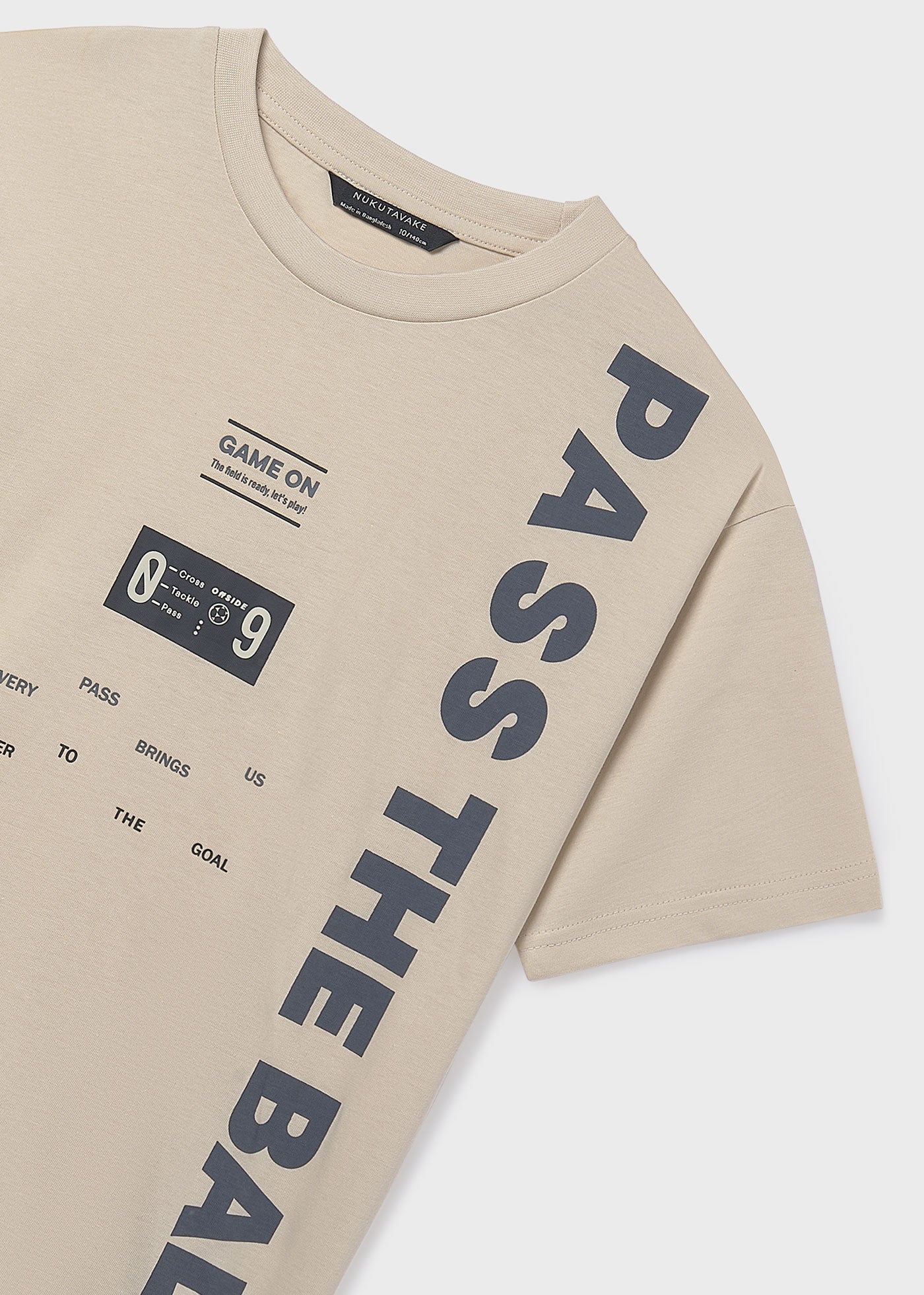 Camiseta letras fútbol chico