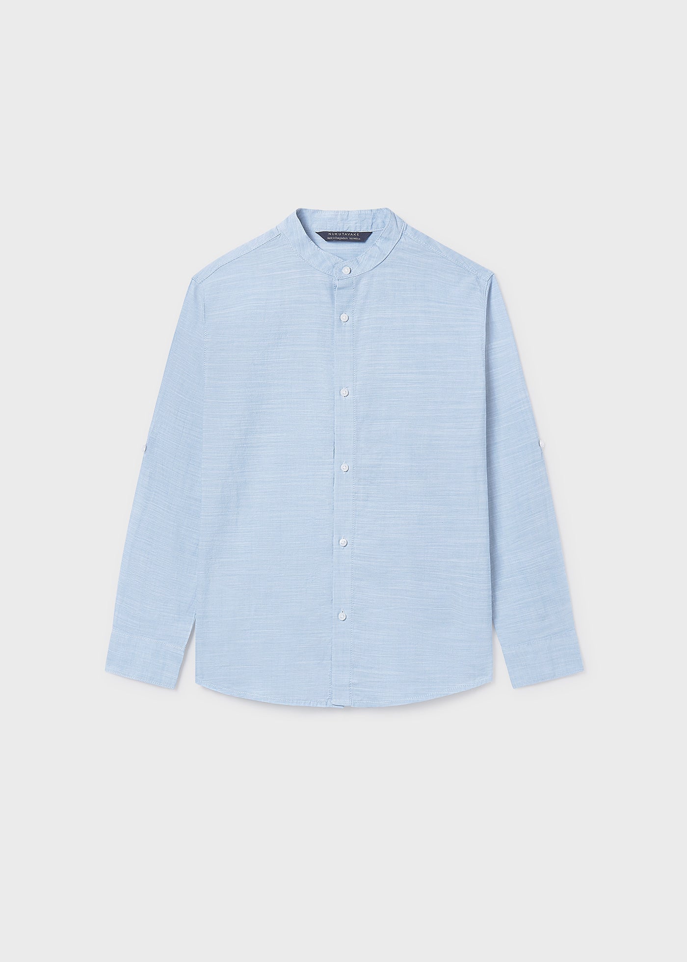 Camisa manga larga cuello mao chico