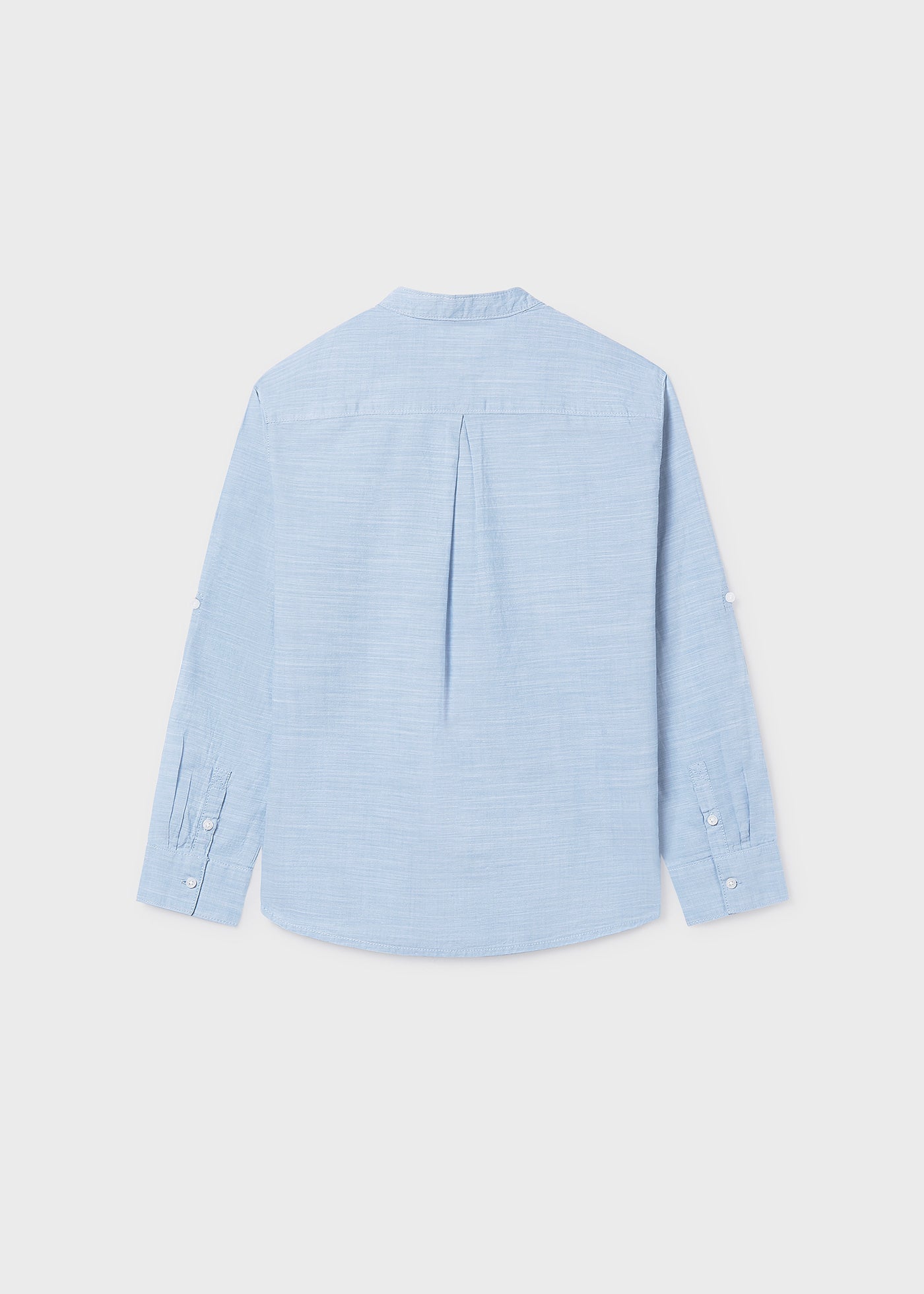 Camisa manga larga cuello mao chico
