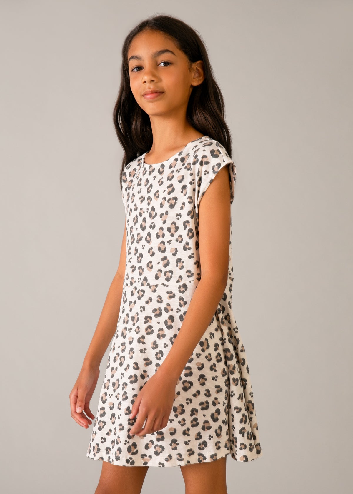 Vestido punto estampado chica