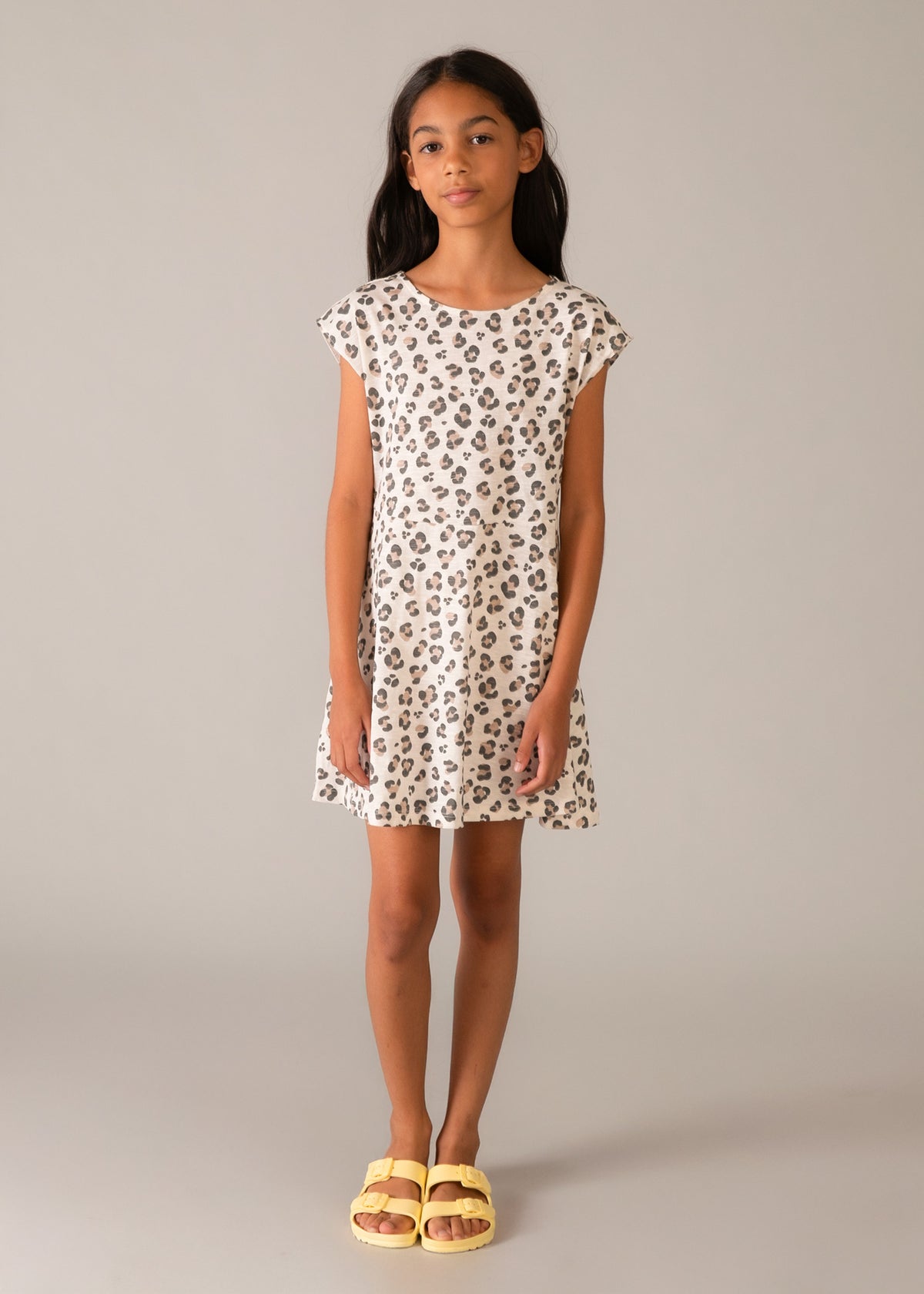 Vestido punto estampado chica